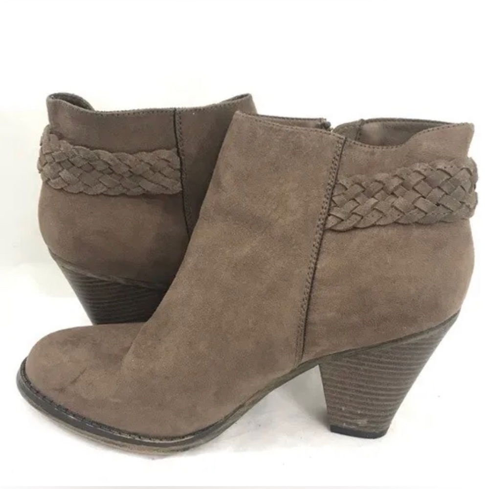 MIA Distressed Tassel Suede Braided Bootie - Picture 1 of 8